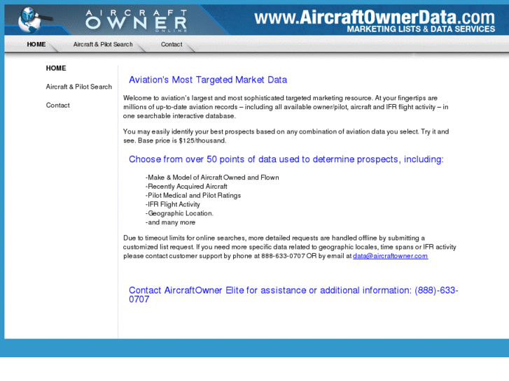 www.aircraftownerdata.com