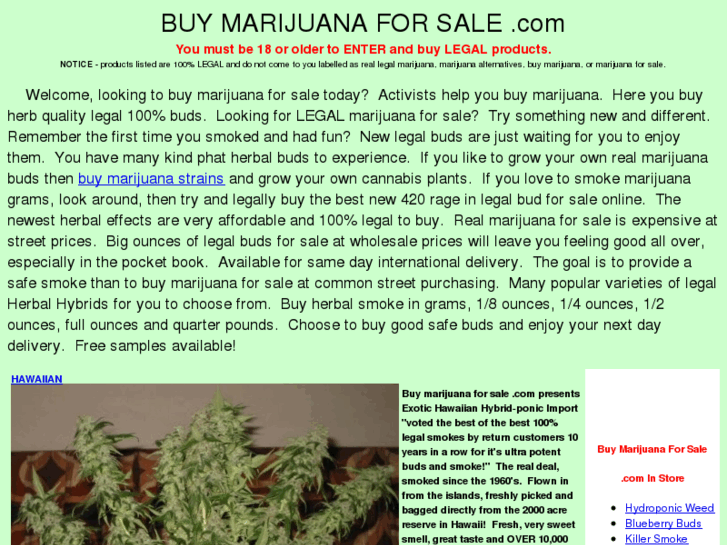 www.buymarijuanaforsale.com