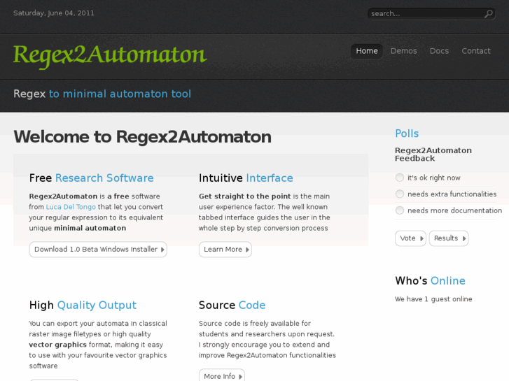 www.regex2automaton.org