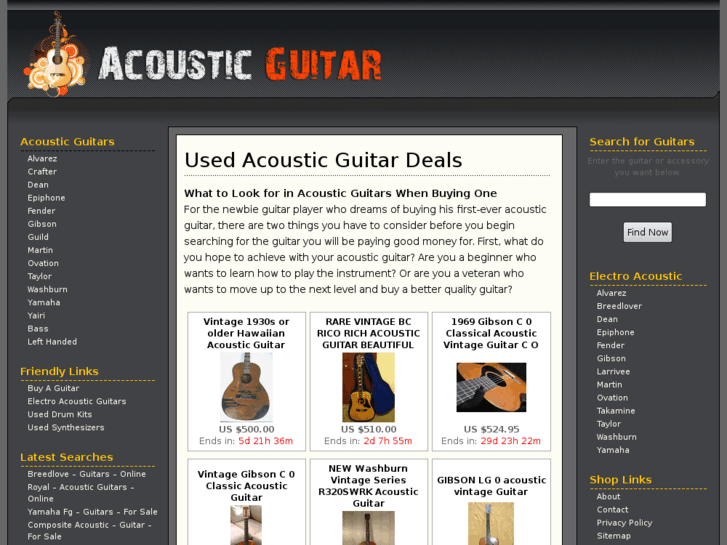 www.used-acoustic-guitar.com