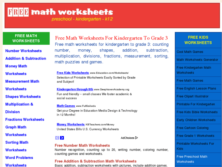 www.mathworksheets1.com