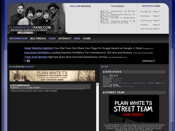 www.plainwhitetsfans.com
