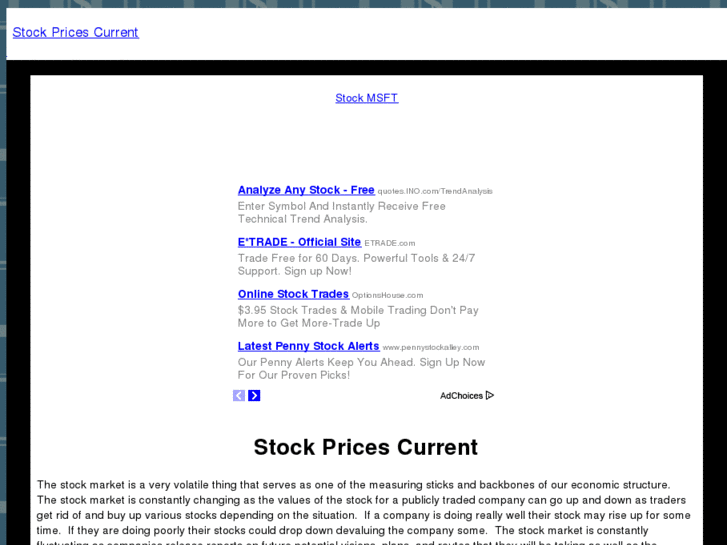 www.stockpricescurrent.com