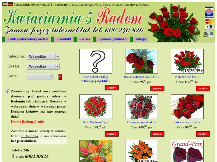 www.kwiaciarnia5radom.pl