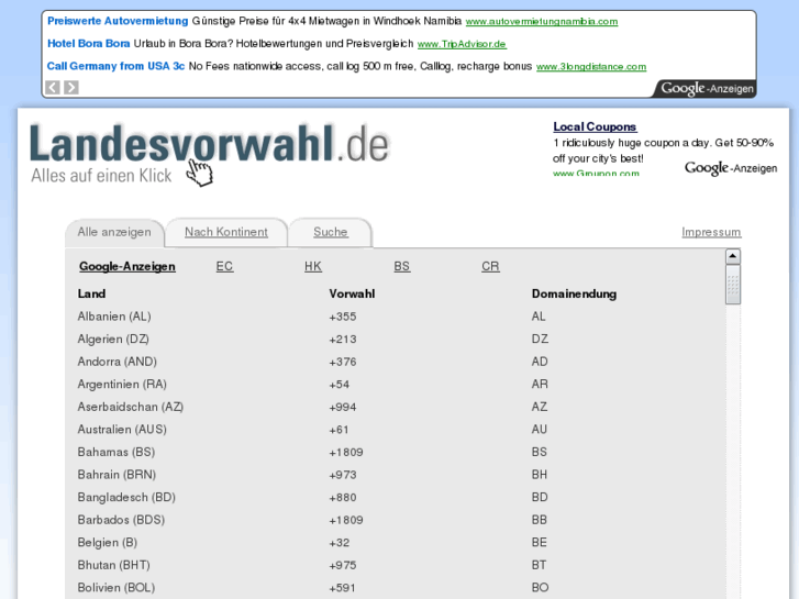 www.landesvorwahl.de