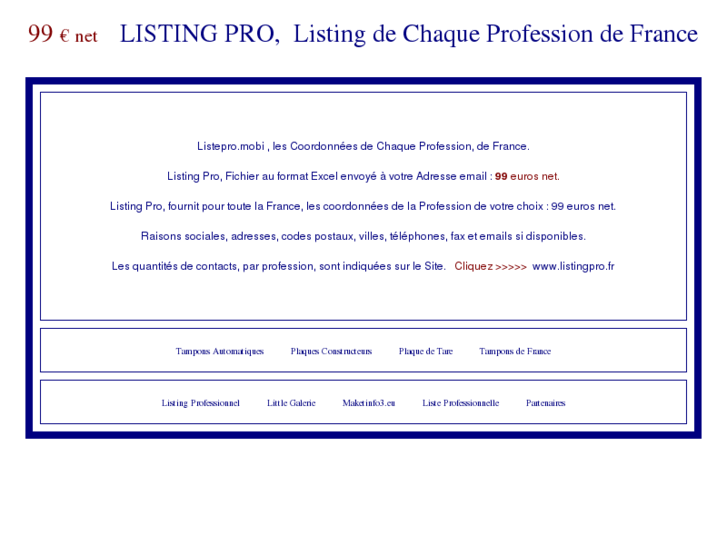 www.listepro.mobi