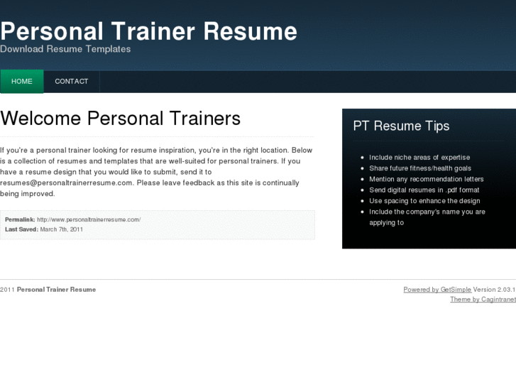 www.personaltrainerresume.com