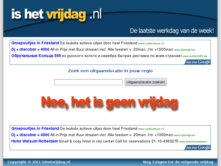 www.ishetvrijdag.nl