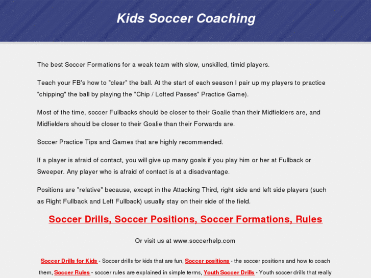 www.kidssoccercoaching.net