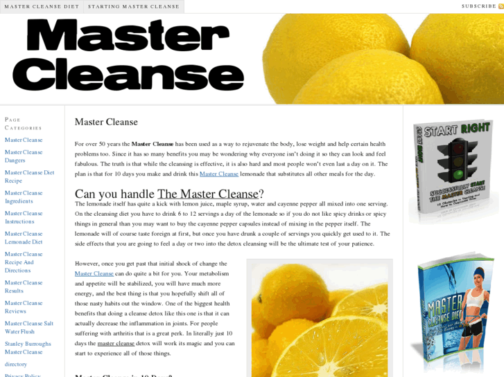 www.mastercleanse.info