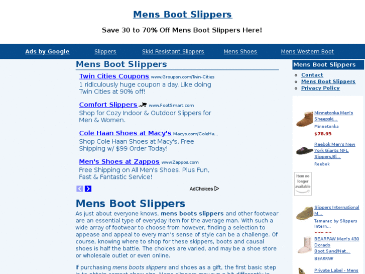 www.mensbootslippers.com