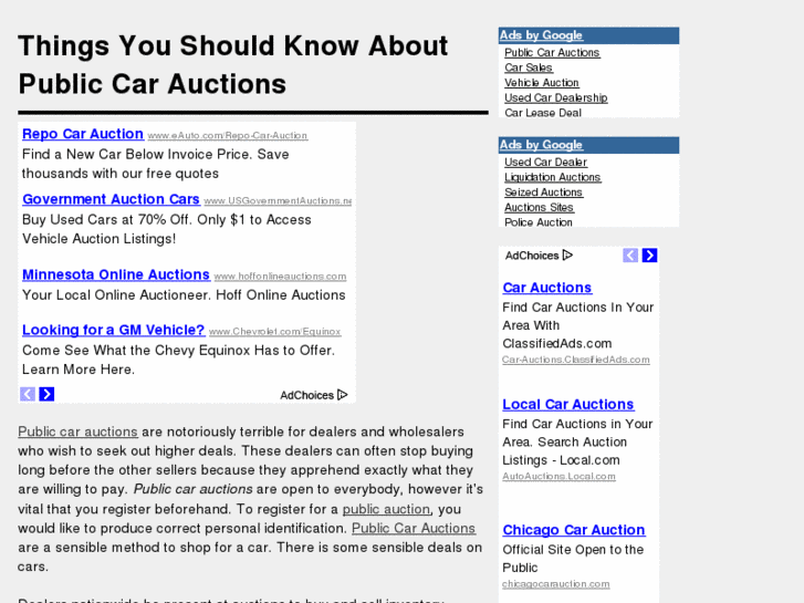 www.public-car-auctions.info