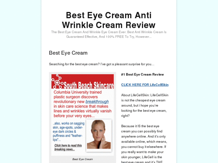 www.thebesteyecream.com