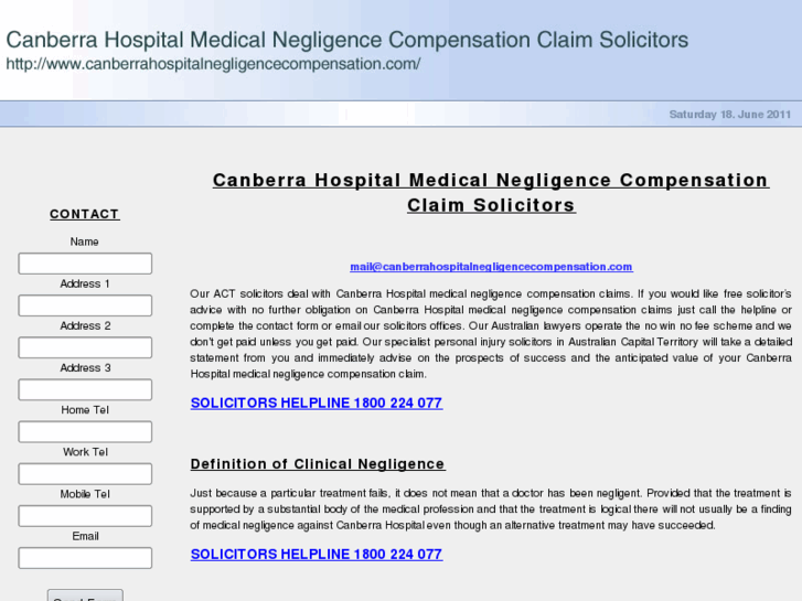 www.canberrahospitalnegligencecompensation.com