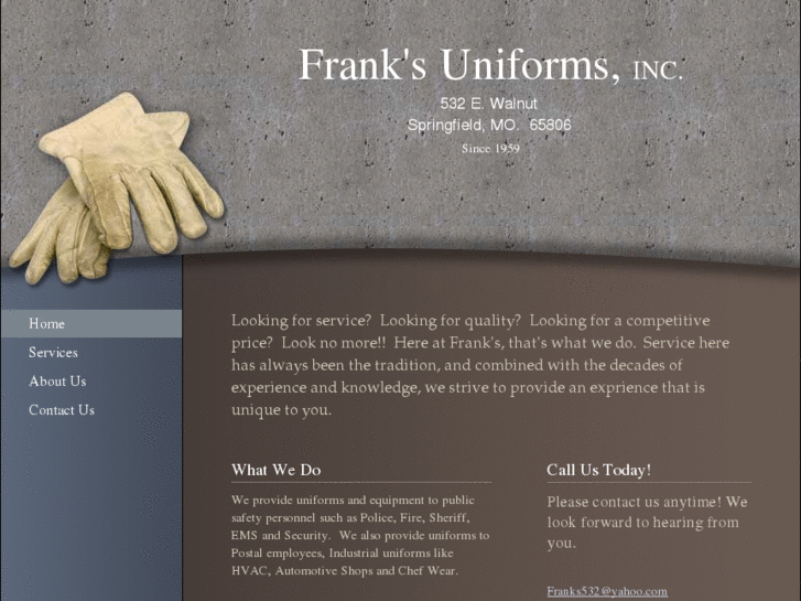 www.franks-uniforms.com