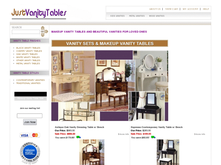 www.justvanitytables.net