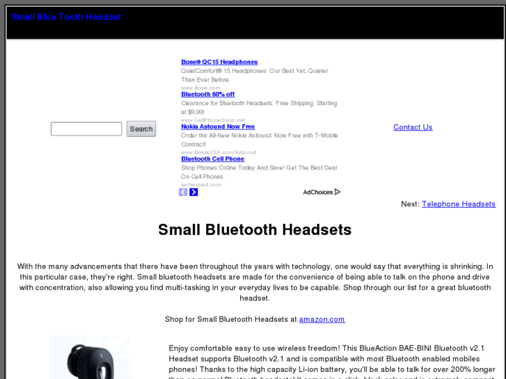 www.smallbluetoothheadset.com