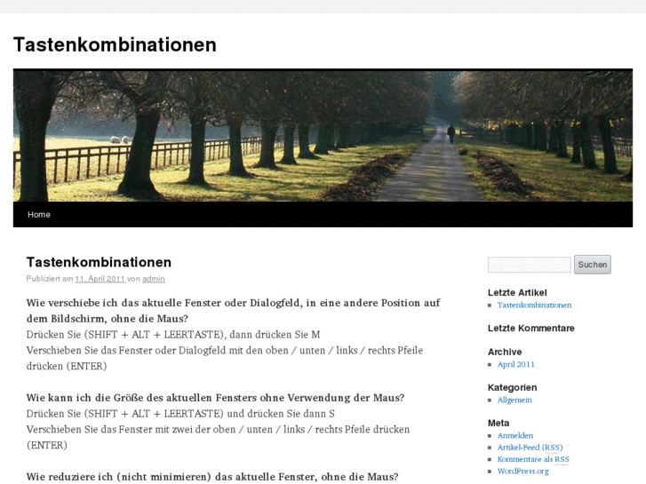 www.tastenkombinationen.com