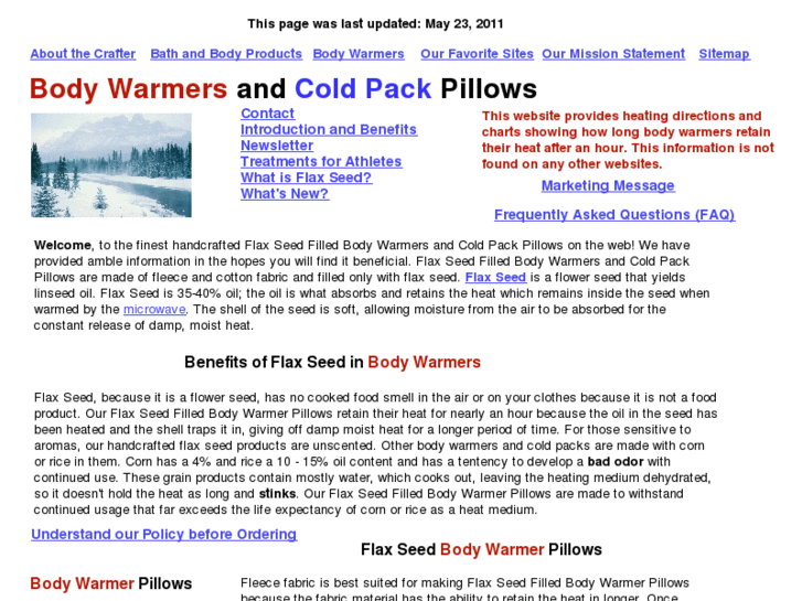 www.warmersandcoldpackpillows.com