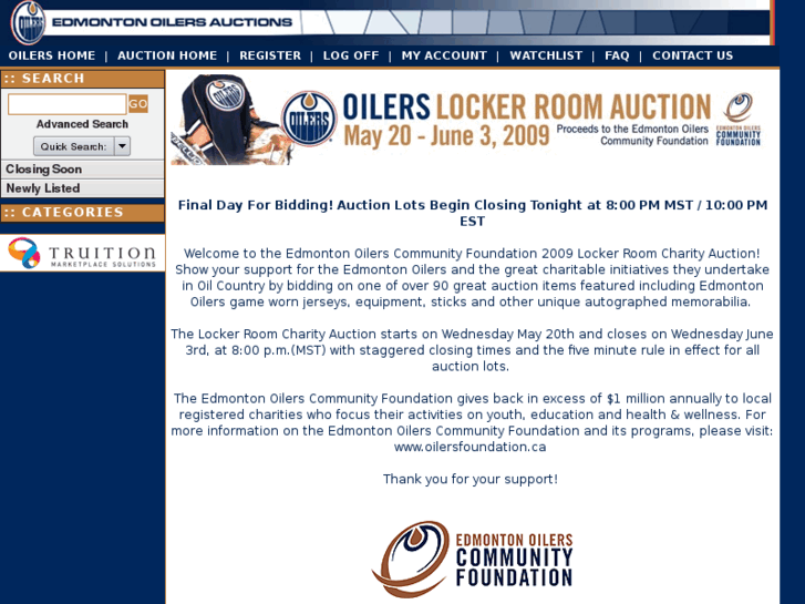 www.edmontonoilersauctions.com