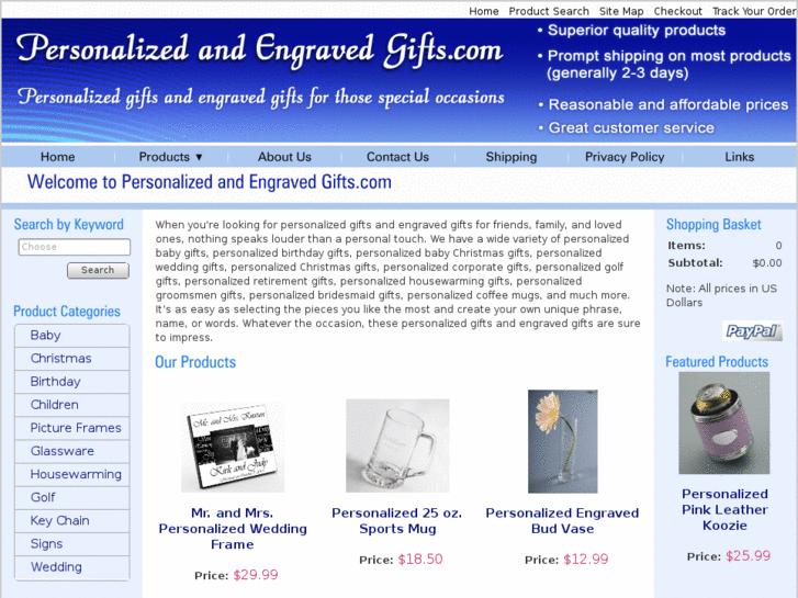 www.personalizedandengravedgifts.com