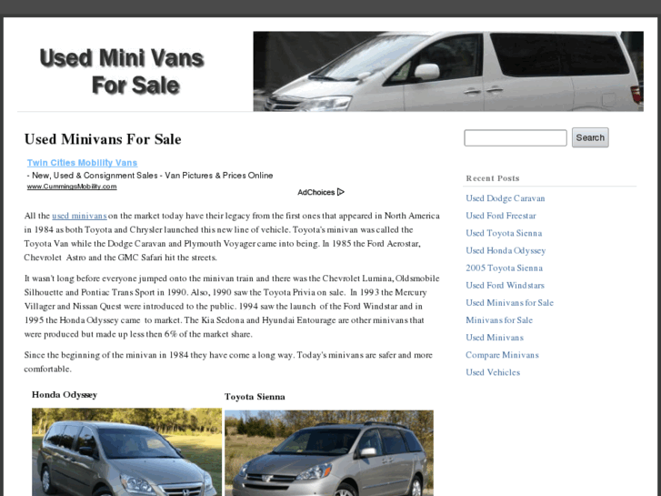 www.usedminivansforsale.net