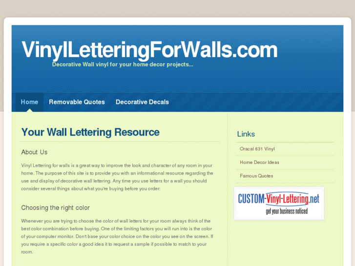 www.vinylletteringforwalls.com