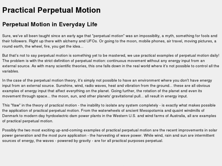 www.practicalperpetualmotion.com