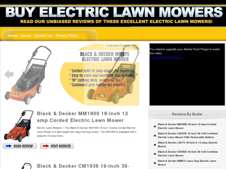 www.buyelectriclawnmowers.net