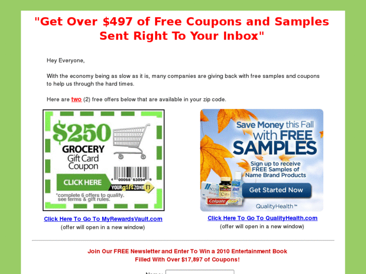 www.freecouponsandsamples.com