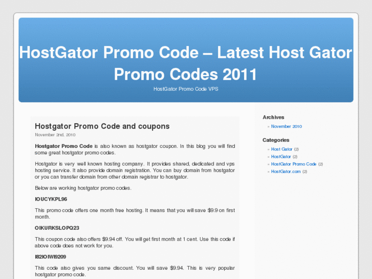 www.hostgatorpromocode.net
