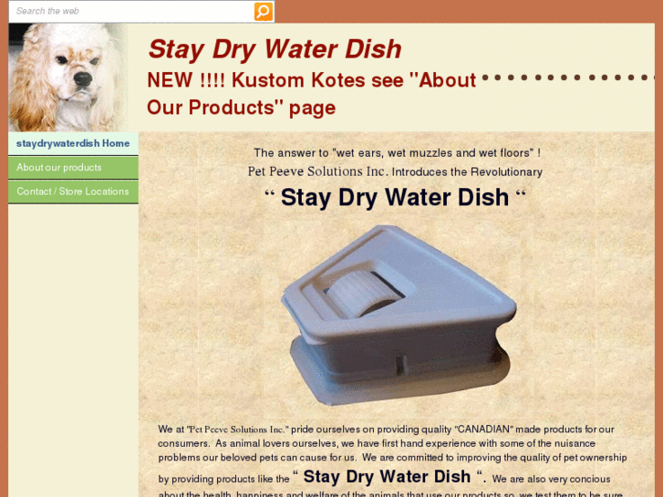 www.staydrywaterdish.com