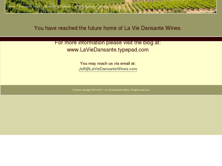 www.laviedansantewines.com