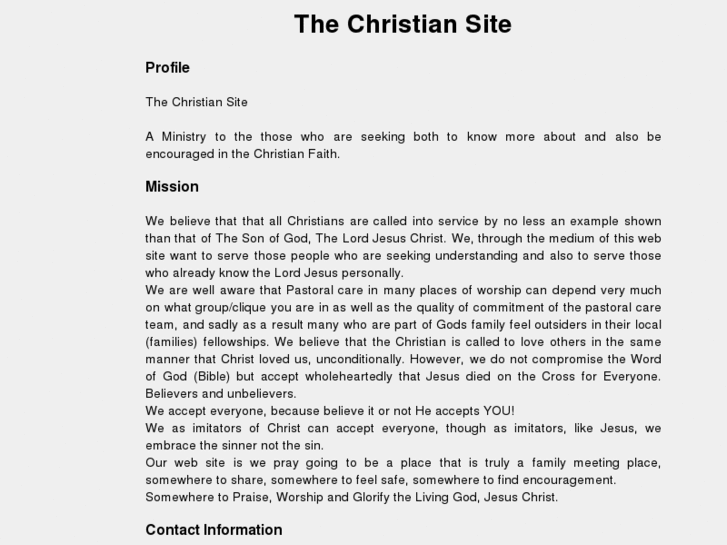 www.thechristiansite.org