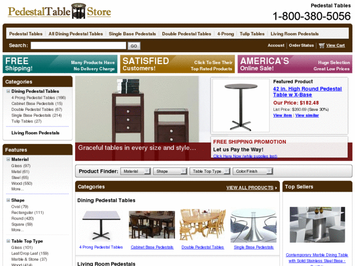 www.pedestaltablestore.com