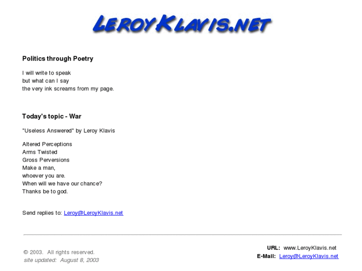 www.leroyklavis.net