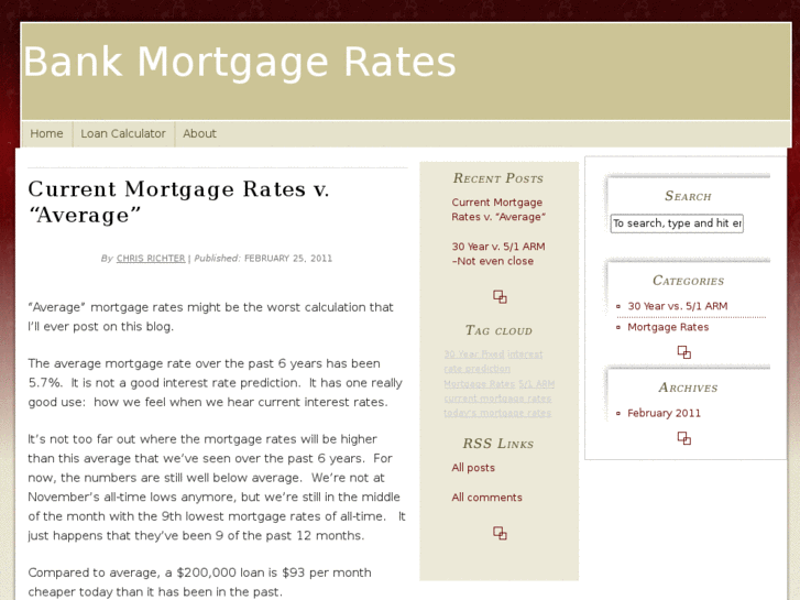 www.bank-mortgage-rate.com