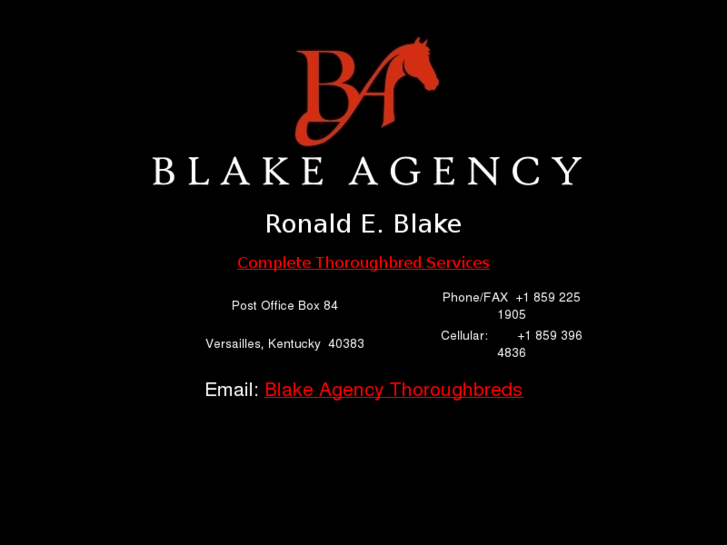 www.blakeagencythoroughbreds.com