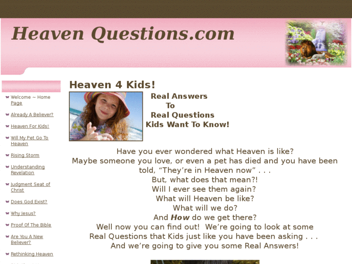 www.heavenquestionsforkids.com