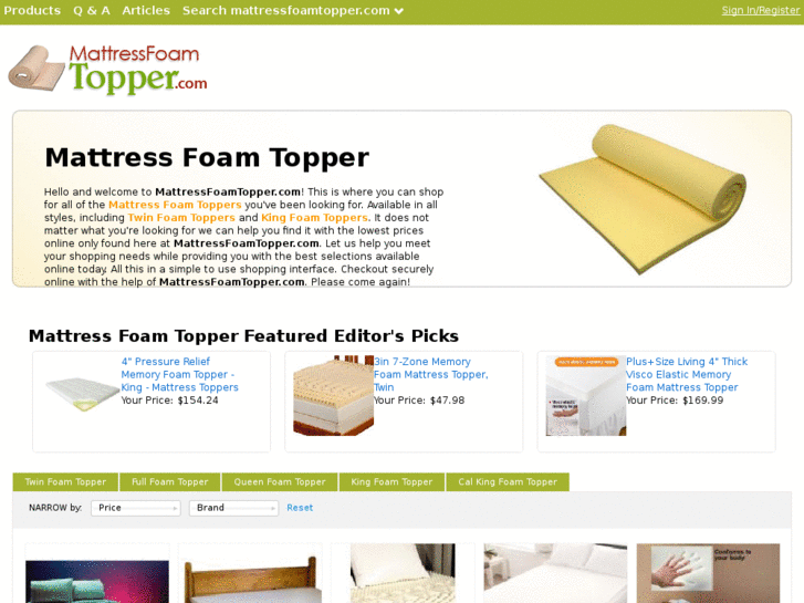 www.mattressfoamtopper.com