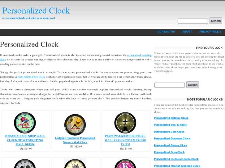www.personalizedclock.info