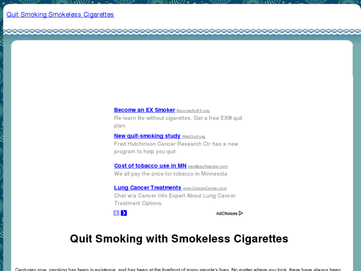 www.quitsmokingsmokelesscigarettes.com