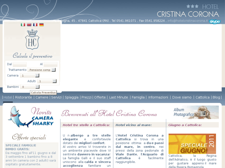 www.hotelcristinacorona.it