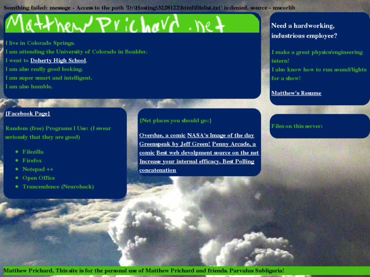 www.matthewprichard.net