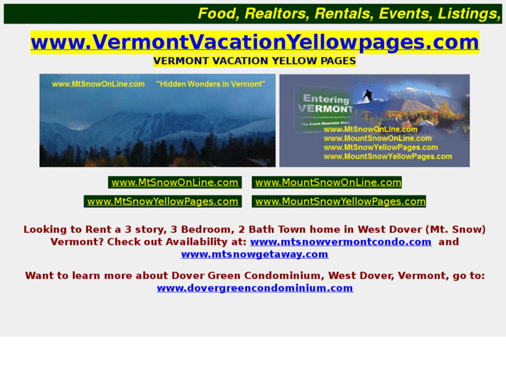 www.vermontvacationyellowpages.com