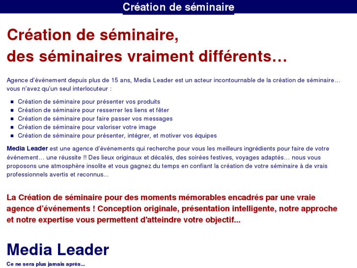 www.creation-seminaire.com