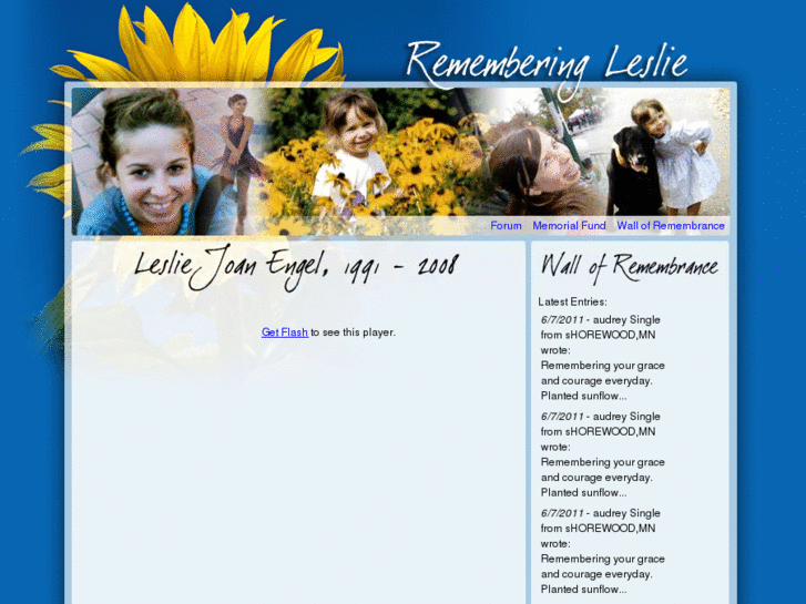 www.rememberingleslie.com