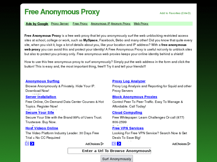 www.freeanonymousproxy.net