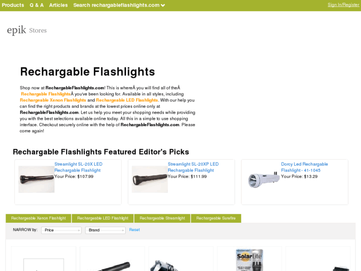 www.rechargableflashlights.com