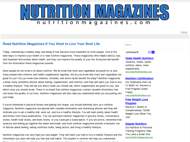 www.nutritionmagazines.com